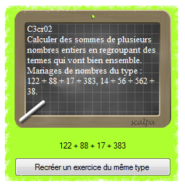 Détail Calcul Mental